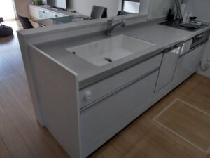 静岡キッチン取付け隊　タッチレス水栓への取替　施工前